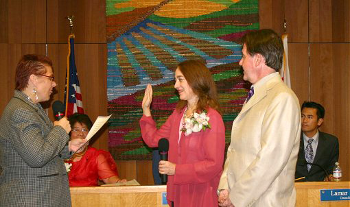 Sue Greenwald takes oath of office as Mayor of the City of Davis
